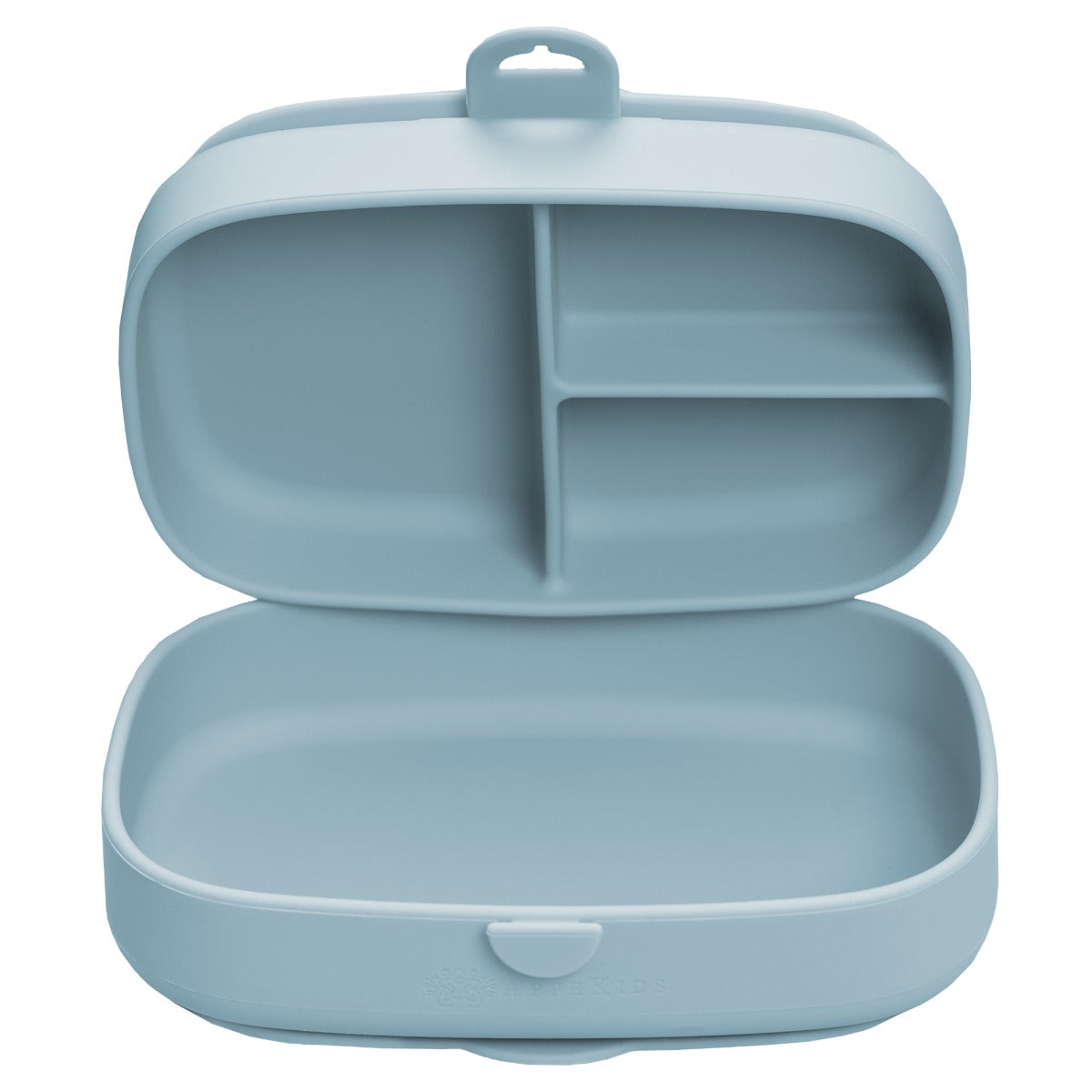 Caserola compartimentata din silicon cu ventuza, AppeKids Magic Box - Aqua Blue - gogobaby.ro