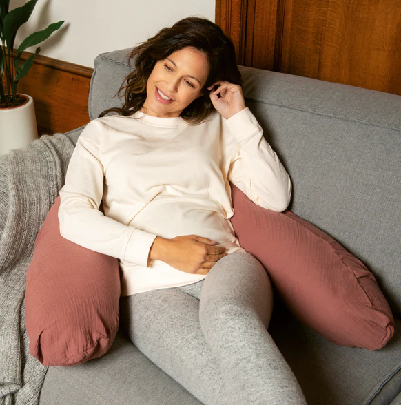 Doomoo - Perna mare 3 in 1 Comfy Big Tetra Brick din bumbac organic: perna gravide, suport pentru hranire, suport pentru bebe - gogobaby.ro