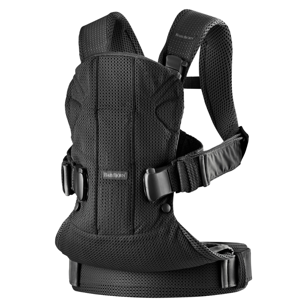 Babybjorn - Marsupiu Anatomic One Air - Black, 3D Mesh - gogobaby.ro