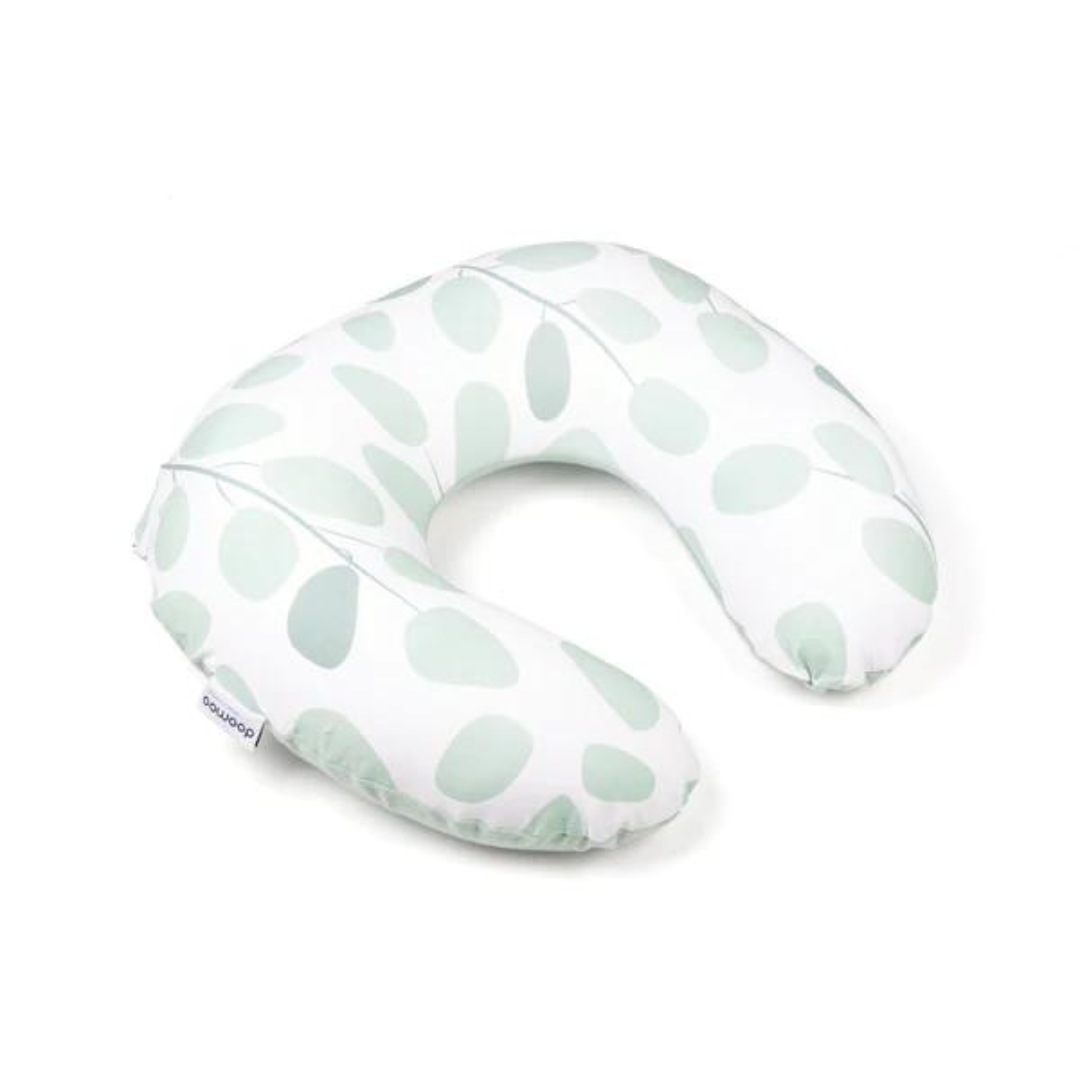 Doomoo - Perna pentru alaptat 2 in 1 Softy Leaves Aqua Green - gogobaby.ro