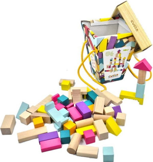 Joc din lemn, Set de constructii Cubika 2 - gogobaby.ro