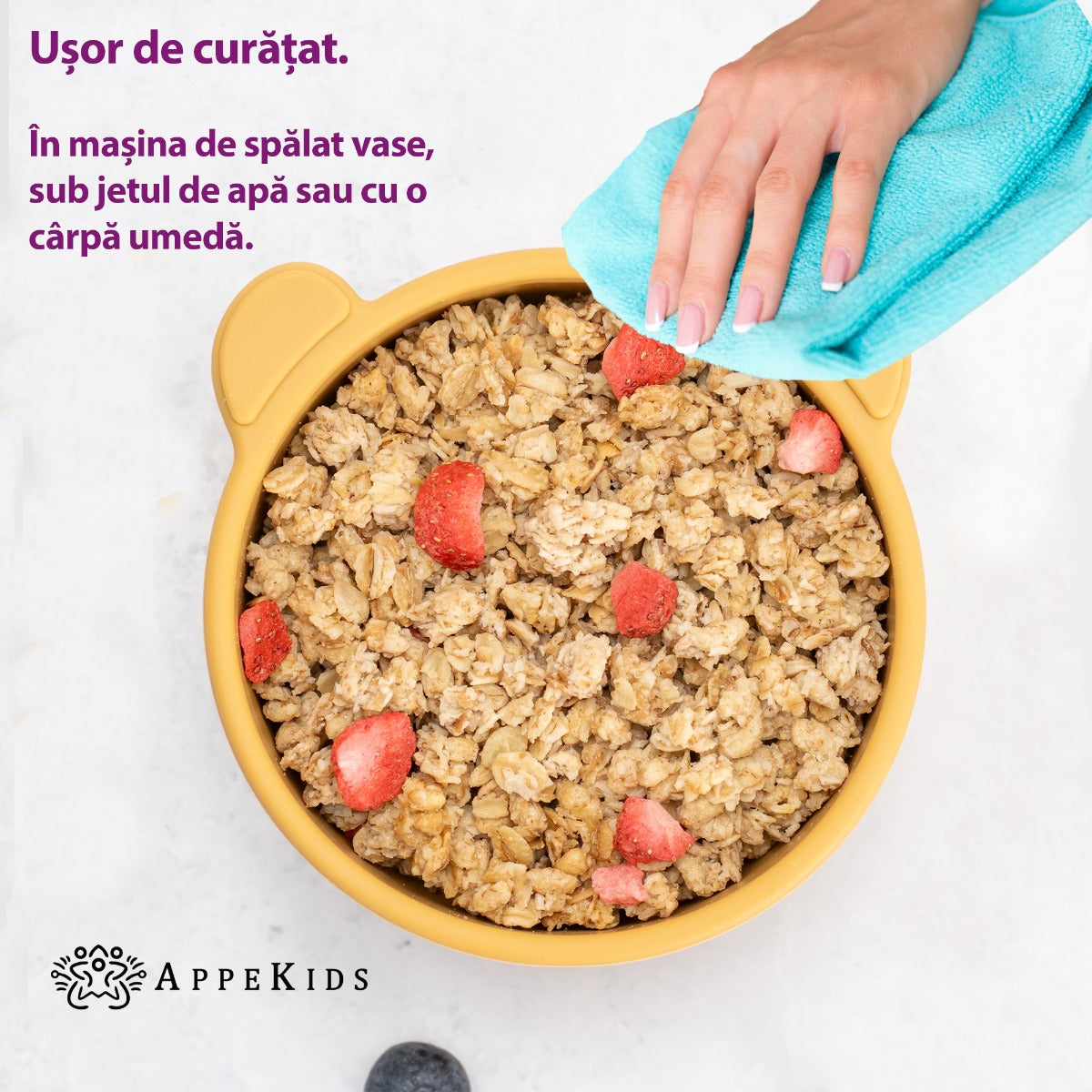 Bol din silicon cu ventuza, AppeKids, The Little Bear - Honey - gogobaby.ro