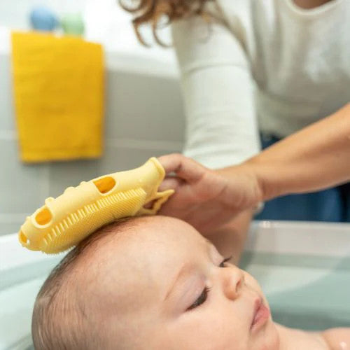 Badabulle - Perie de masaj din silicon pentru scalpul bebelusului - gogobaby.ro