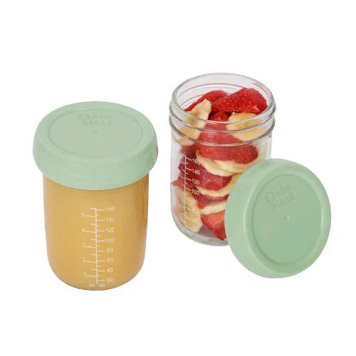 Badabulle - Set 2 Boluri din sticla Badabowls pentru pastrarea hranei bebelusului - gogobaby.ro