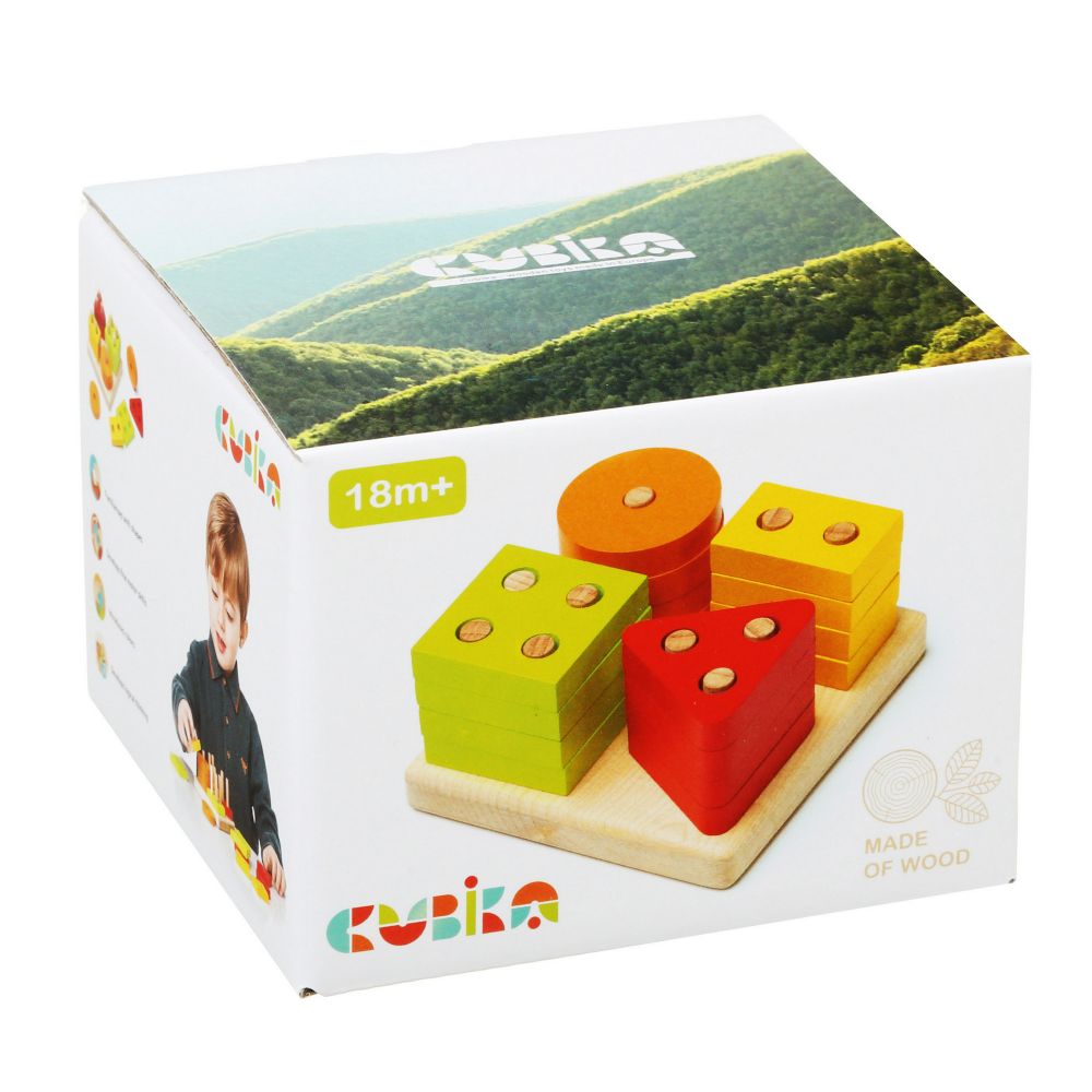 Jucarie din lemn, Cubika, Sortator Forme Geometrice 03 - gogobaby.ro