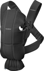 BabyBjorn - Marsupiu anatomic Mini, cu pozitii multiple de purtare, Black, Bumbac