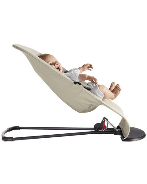 BabyBjorn - Balansoar Balance Soft Khaki cu detalii Negre, Bumbac - gogobaby.ro