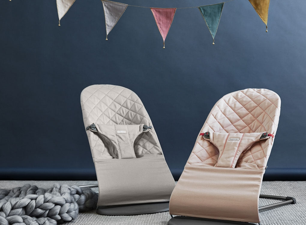 BabyBjorn - Balansoar Bliss Sand Grey, Bumbac - gogobaby.ro