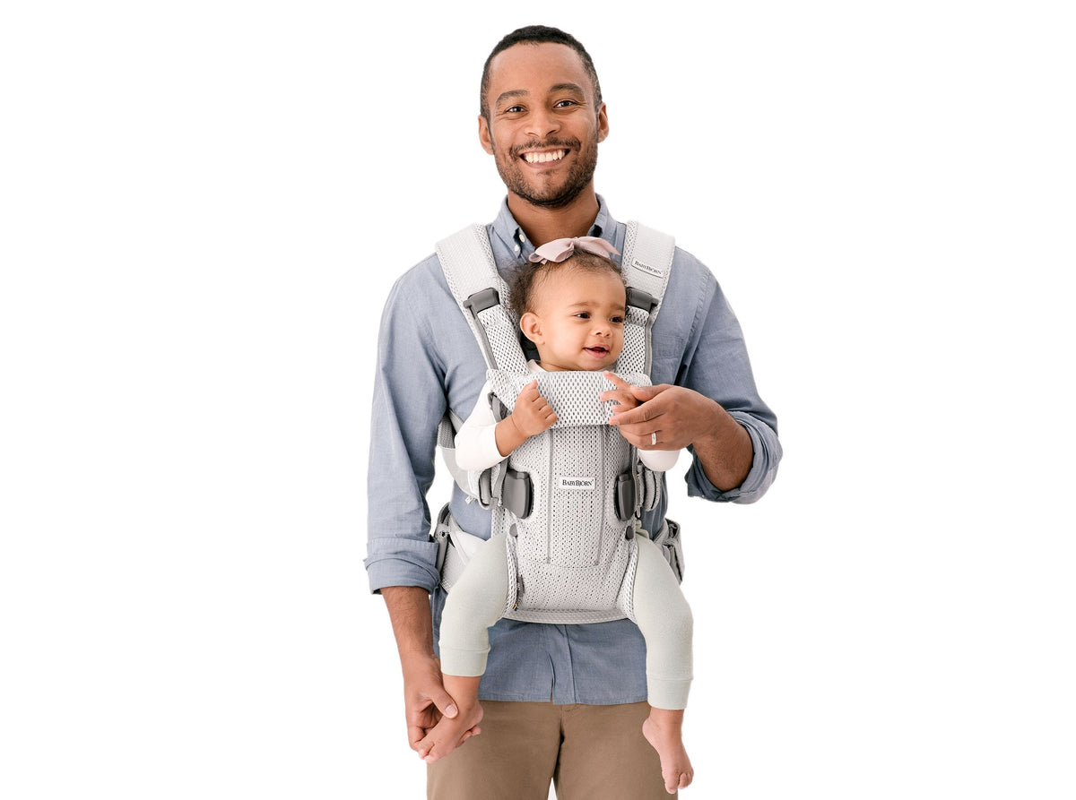 BabyBjorn - Marsupiu anatomic One Air - Greige, 3D Mesh