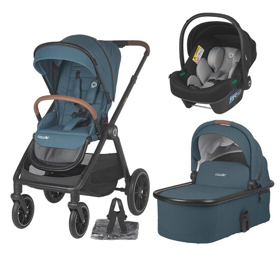 Sistem modular 3in1 Coccolle Aspen Ocean blue + Scoica auto Coccolle Knox Greystone - gogobaby.ro