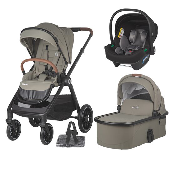 Sistem modular 3in1 Coccolle Aspen Sand beige + Scoica auto Coccolle Knox Anthracite - gogobaby.ro