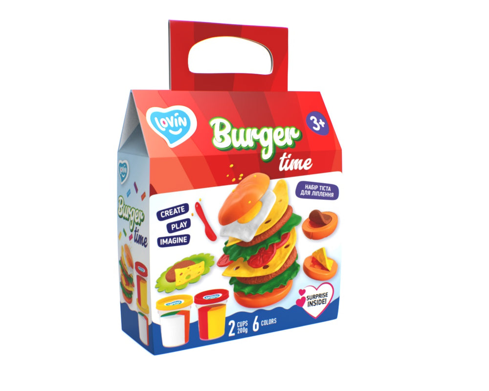 Set plastilina 100% ECO, Lovin'Do, Burger Time