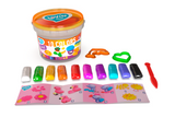 Set plastilina si accesorii pentru modelaj Lovin - 10 culori pentru fetite