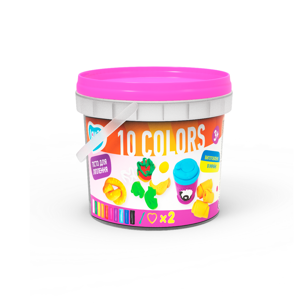 Set plastilina si accesorii pentru modelaj Lovin - 10 culori pentru fetite