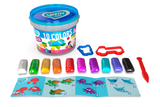Set plastilina si accesorii pentru modelaj Lovin - 10 culori pentru baietei