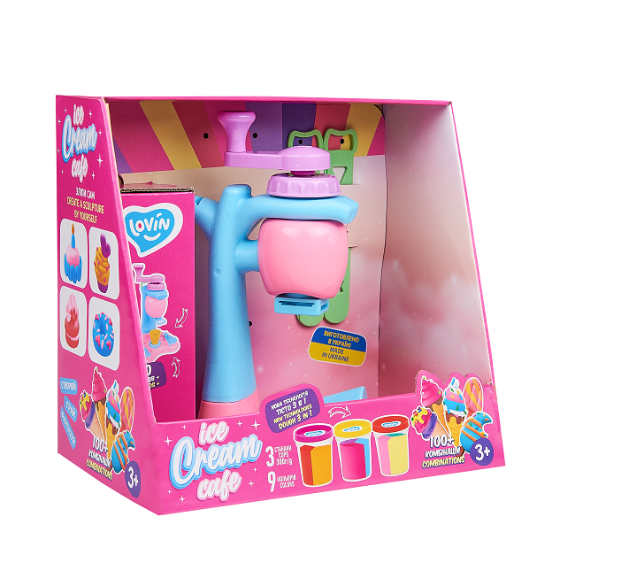 Set plastilina, accesorii si jucarie pentru modelaj Lovin - Ice Cream Cafe - gogobaby.ro