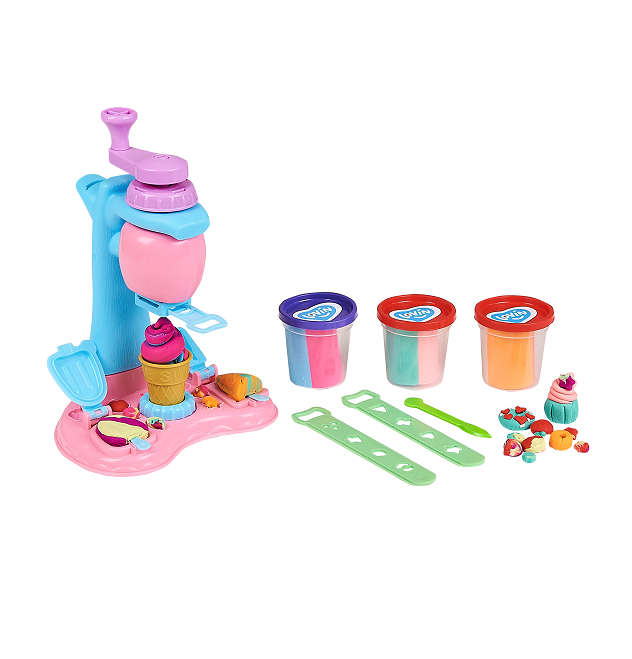 Set plastilina, accesorii si jucarie pentru modelaj Lovin - Ice Cream Cafe - gogobaby.ro