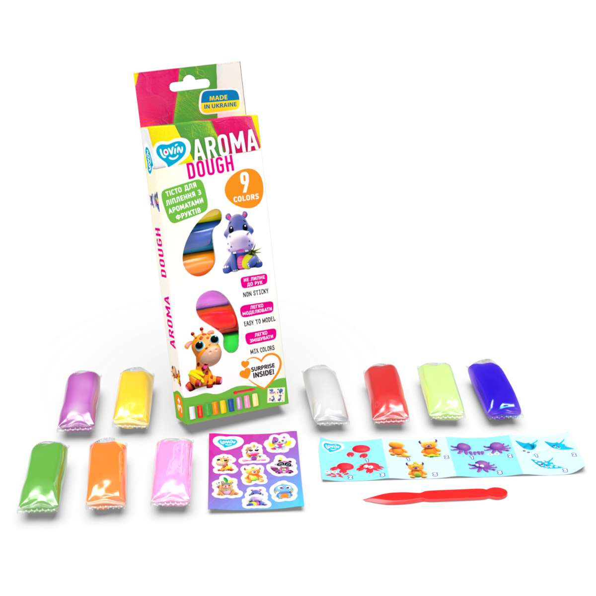 Set plastilina Lovin 9pcs*15gr - Aroma - gogobaby.ro