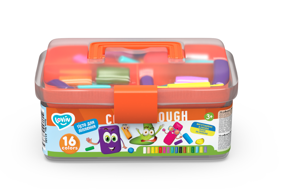 Set plastilina si accesorii pentru modelaj Lovin - 16 culori - gogobaby.ro