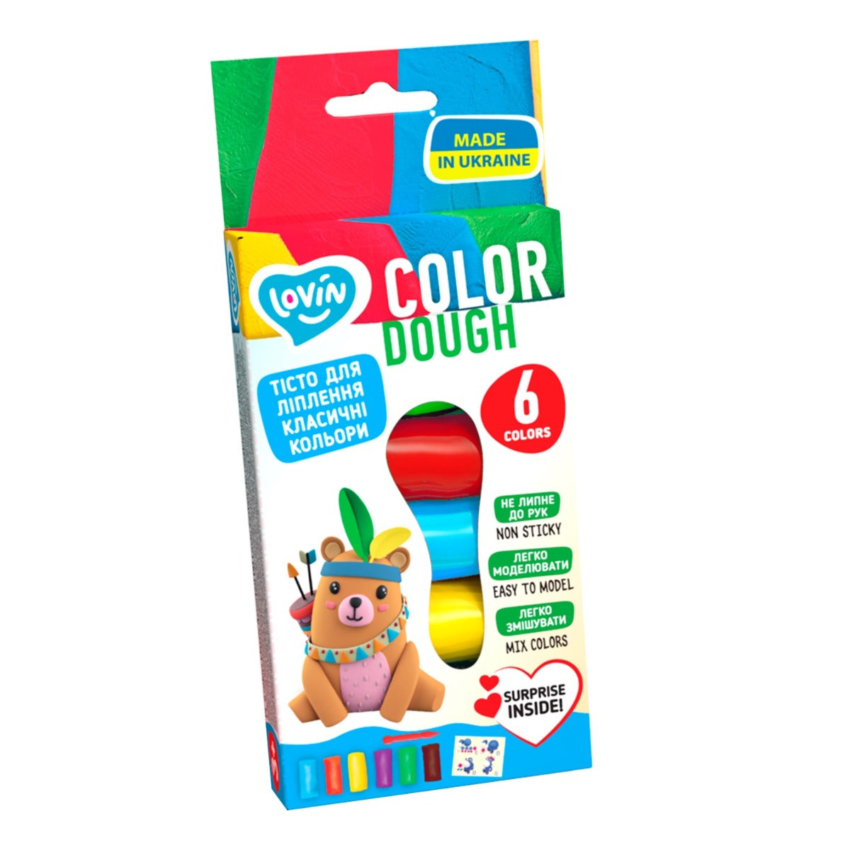 Set plastilina Lovin 6pcs*15gr - Color - gogobaby.ro