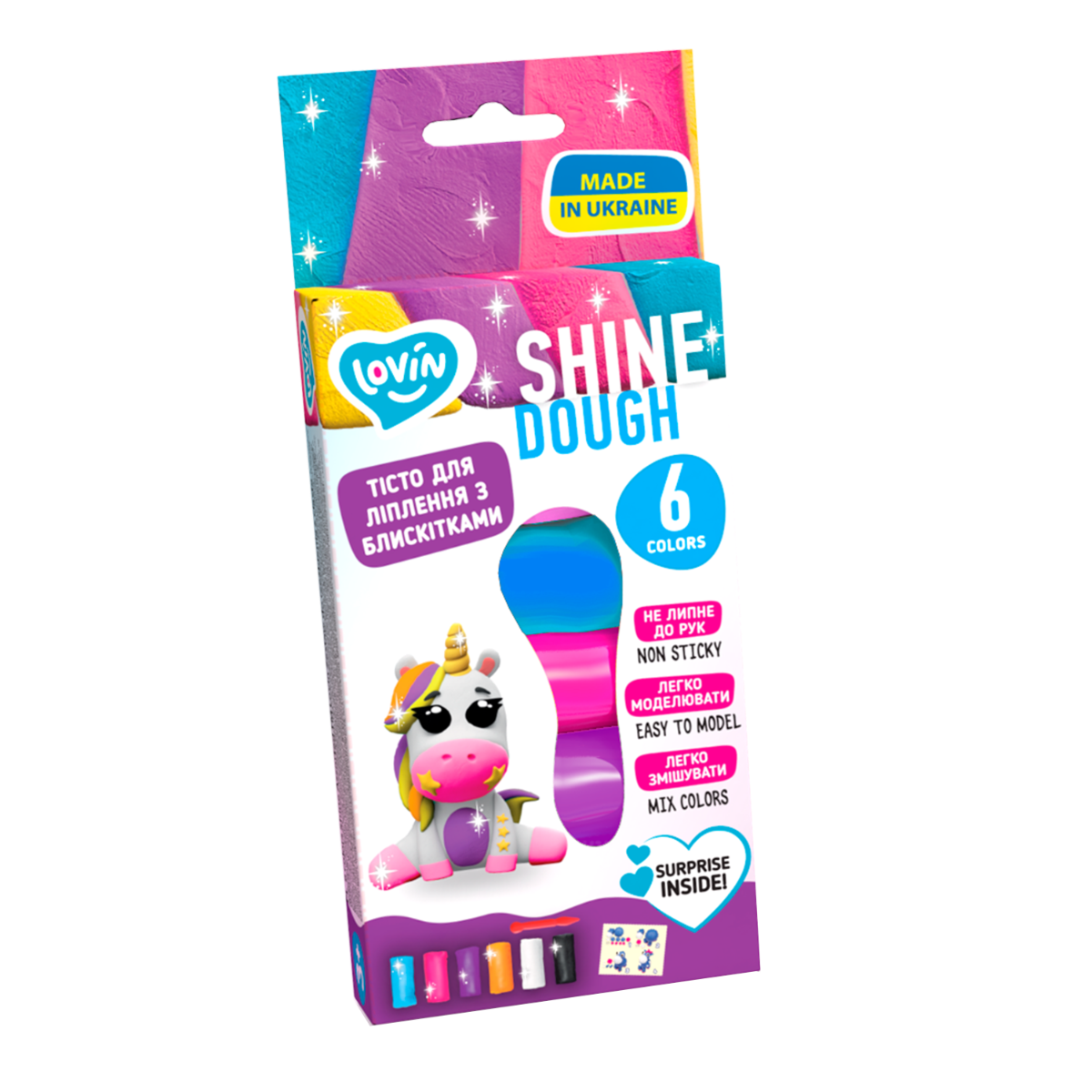 Set plastilina Lovin 6pcs*15gr- Shine