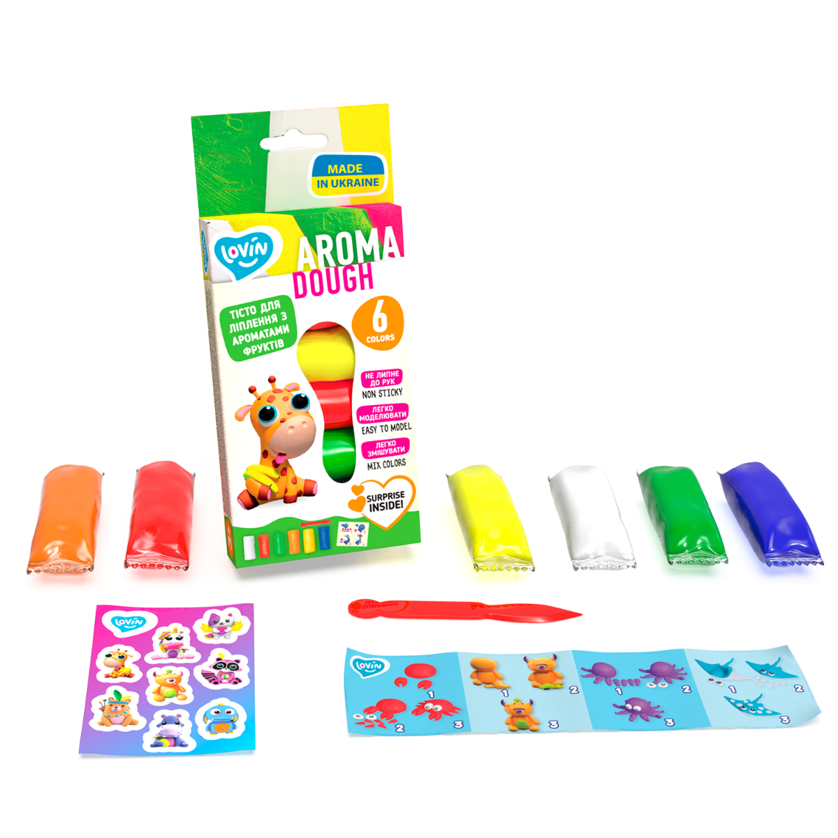 Set plastilina Lovin 6pcs*15gr - Aroma