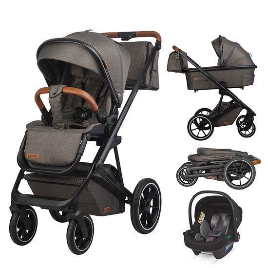 Sistem modular 3in1 Coccolle Nessia Anthracite + Scoica auto Coccolle Knox Anthracite - gogobaby.ro