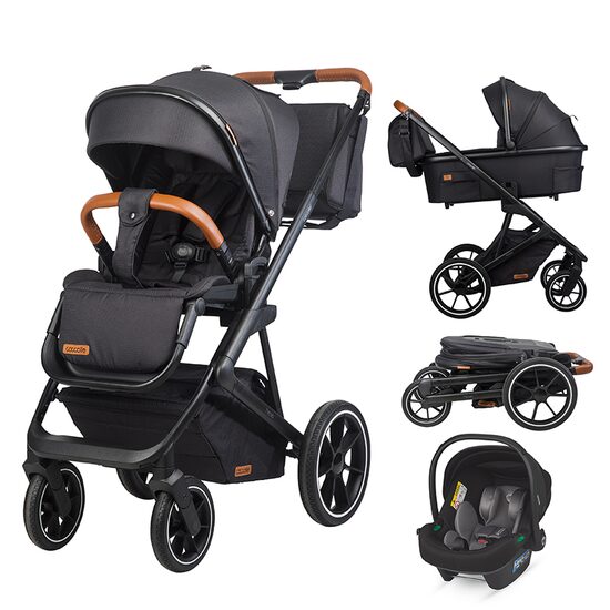 Sistem modular 3in1 Coccolle Nessia Diamond black + Scoica auto Coccolle Knox Anthracite - gogobaby.ro