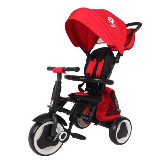 Tricicleta pliabila Qplay Rito+ Rosu - gogobaby.ro