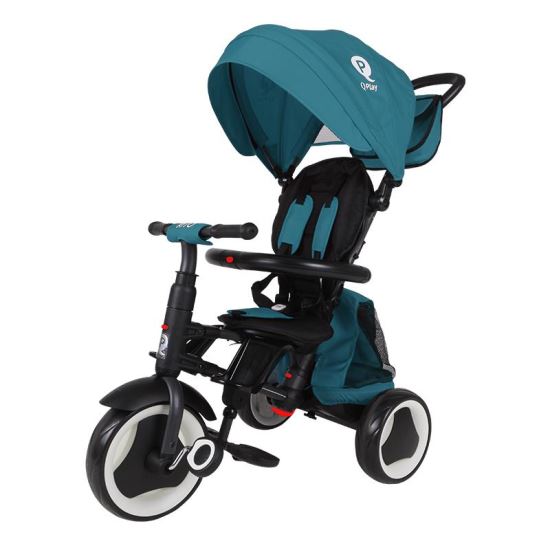 Tricicleta pliabila Qplay Rito+ Turcoaz - gogobaby.ro