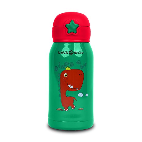Sticla termoizolanta Nava 500 ml dinozaur verde