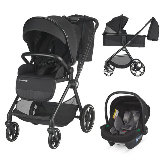 Carucior modular 3n1 Coccolle Lissia Anthracite+Scoica auto iSize Coccolle Knox Anthracite - gogobaby.ro