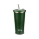 Cana termica cu pai din otel inoxidabil, Nava We care, 520 ml, verde