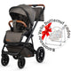 Carucior modular 2in1 C Nessia Anthracite+Balansoar bebelusi C Velio Butternut