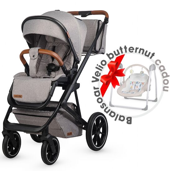 Carucior modular 2in1 Coccolle Nessia Lunar rock+Balansoar bebelusi C Velio Butternut - gogobaby.ro