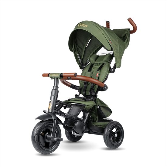 Tricicleta pliabila Qplay Rito Deluxe Verde-Maslina - gogobaby.ro