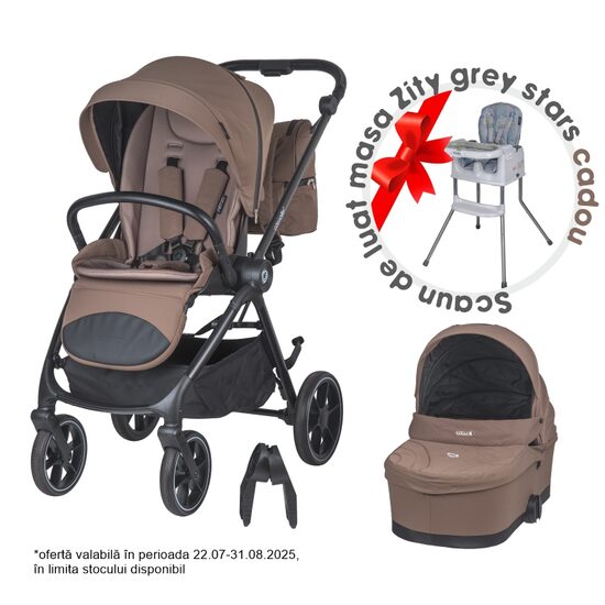Carucior modular 2in1 Coccolle Serry Light taupe - gogobaby.ro