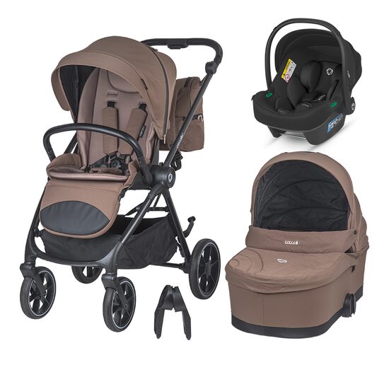 Carucior modular 2in1 Coccolle Serry Light taupe+ Scoica auto iSize Coccolle Knox Black