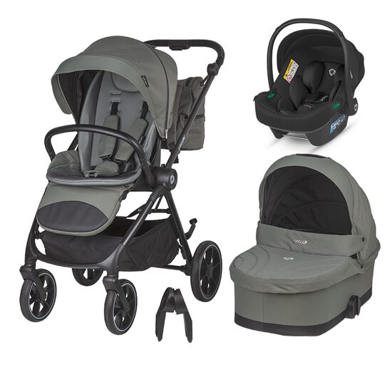 Carucior modular 2in1 Coccolle Serry Moss green+ Scoica auto iSize Coccolle Knox Black - gogobaby.ro