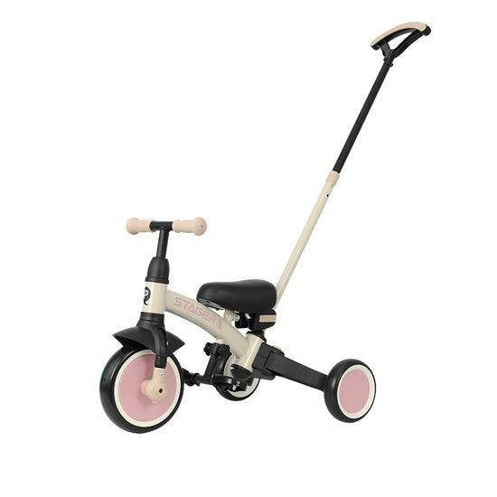Tricicleta evolutiva pliabila Qplay STAGER Roz - gogobaby.ro