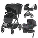 Carucior modular 4in1 Coccolle Lissia Anthracite cu Scoica auto iSize Coccolle Rilax Greystone si Baza isofix iSize Coccolle Rilax