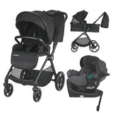 Carucior modular 4in1 Coccolle Lissia Anthracite cu Scoica auto iSize Coccolle Rilax Greystone si Baza isofix iSize Coccolle Rilax