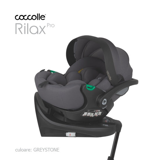 Scoica auto iSize Coccolle Rilax Greystone + Baza isofix iSize