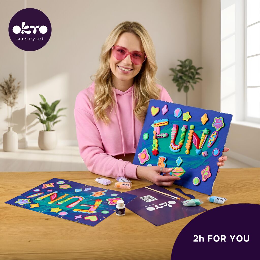 Set pictura 3D cu argila usoara, 30*40cm - Fun