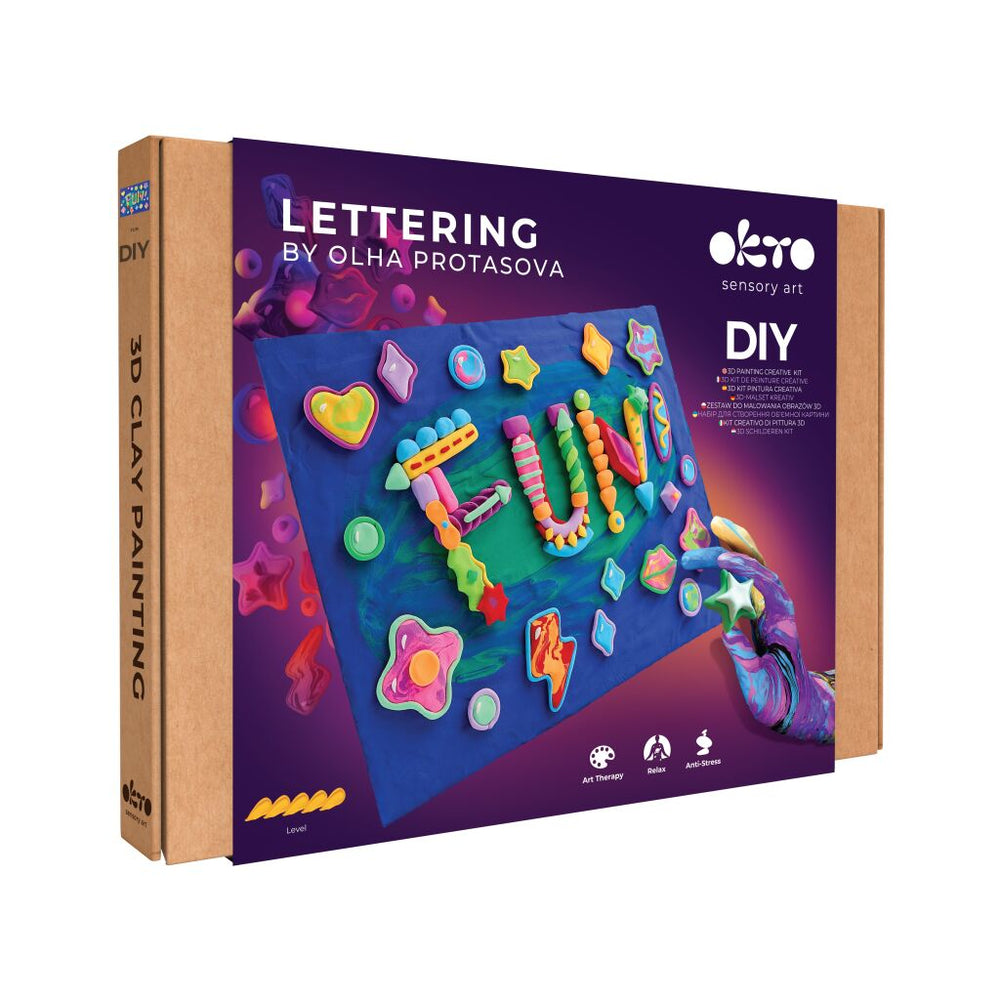 Set pictura 3D cu argila usoara, 30*40cm - Fun