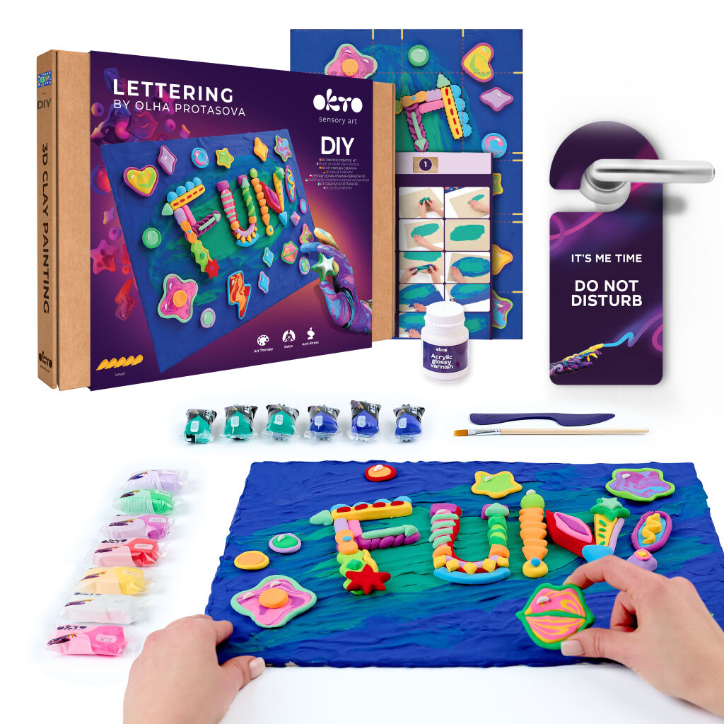 Set pictura 3D cu argila usoara, 30*40cm - Fun