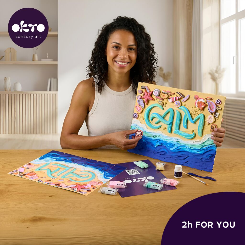 Set pictura 3D cu argila usoara, 30*40cm - Calm