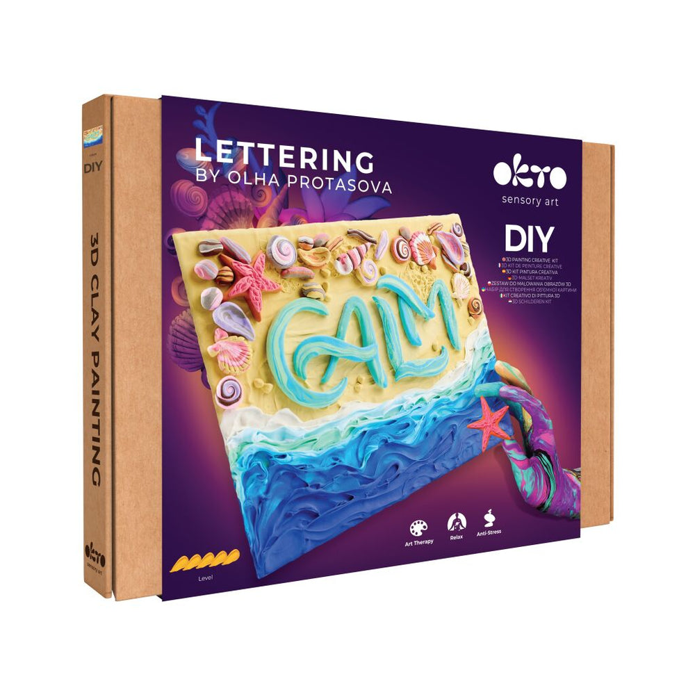 Set pictura 3D cu argila usoara, 30*40cm - Calm