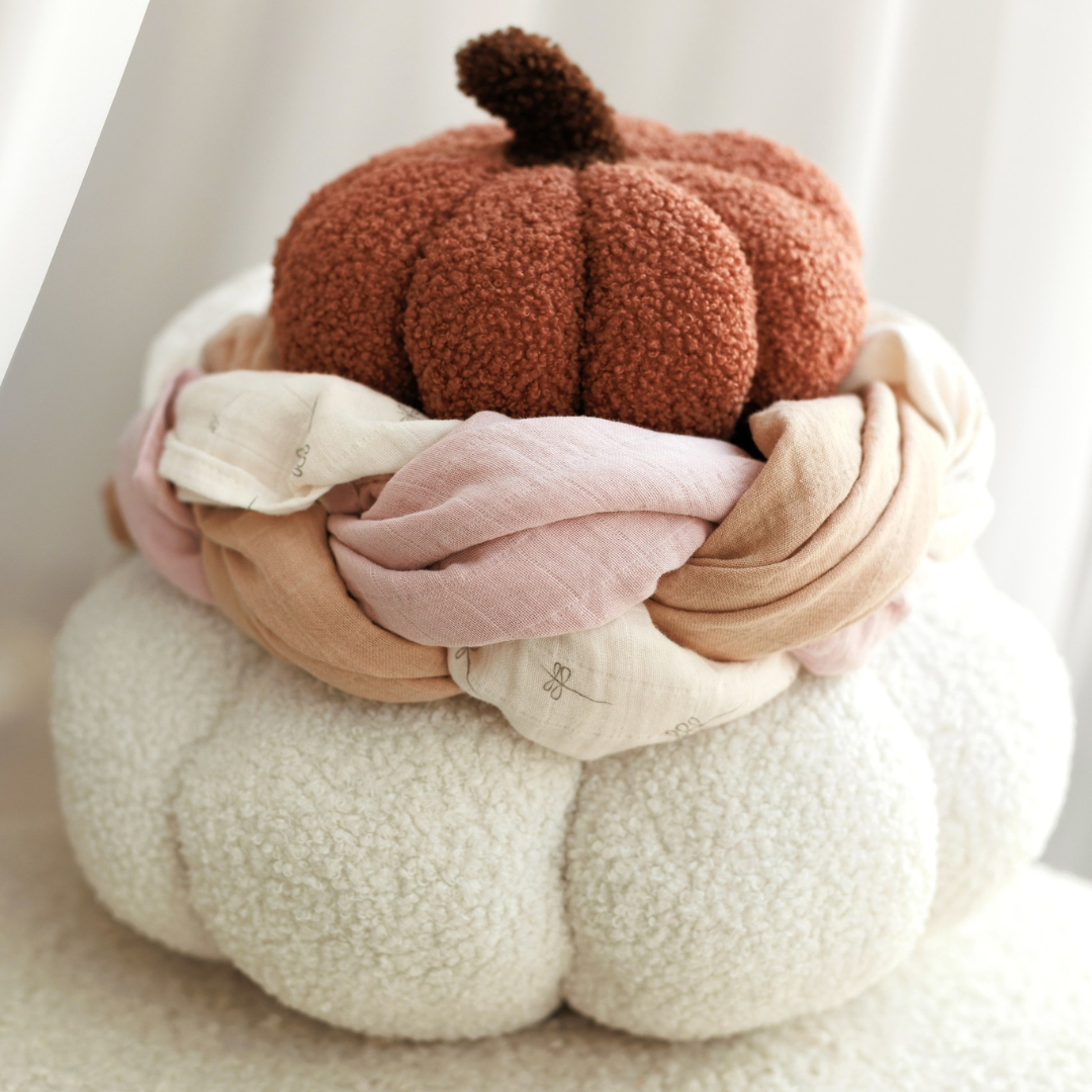 ONINO - Muselina multifunctionala din bumbac 100% organic, HUG.me, Pure Bloom, x3 bucati, 60 x 60 cm, certificata GOTS - gogobaby.ro