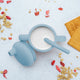 Cana din silicon cu pai, AppeKids - Aqua Blue